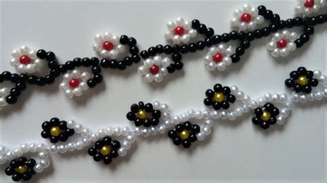 Floral bracelet tutorial. Easy beading pattern for beginners - YouTube