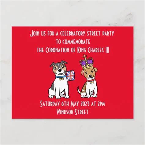 Coronation Party Postcard Invitation | Zazzle