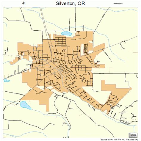 Silverton Oregon Street Map 4167650