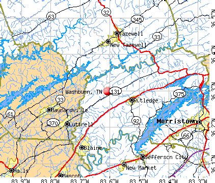 Washburn, Tennessee (TN 37888) profile: population, maps, real estate, averages, homes ...