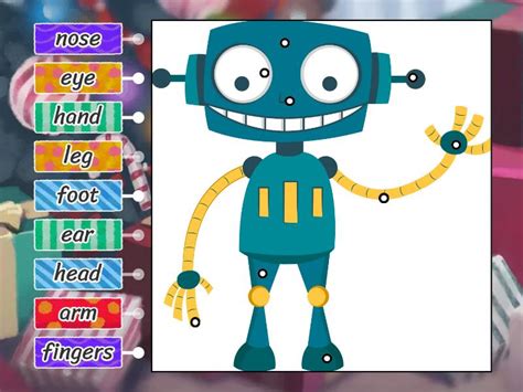 Robot body parts - Labelled diagram