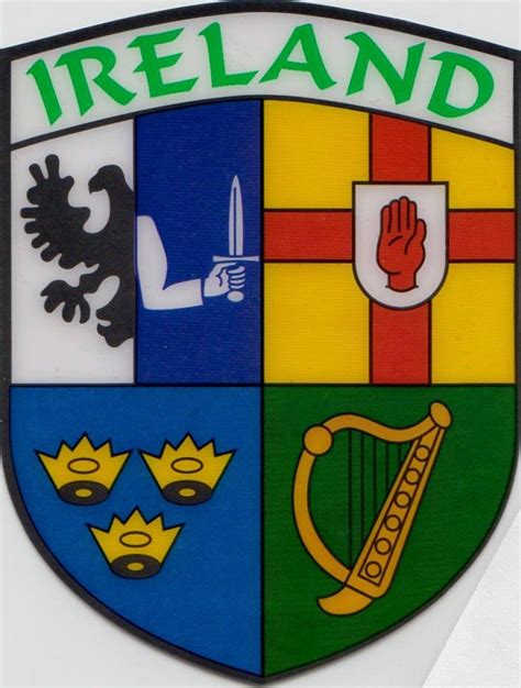 Ireland Connacht Leinster Munster Ulster Flag Car Sticker - Shield ...