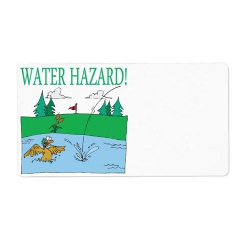 Water Hazard Label | Zazzle | Golf inspiration, Hazard, Water