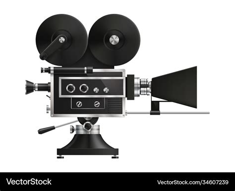 Vintage film projector Royalty Free Vector Image