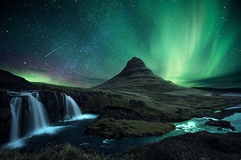 Aurora Borealis, iceland, landscape, magic view, HD wallpaper | Peakpx