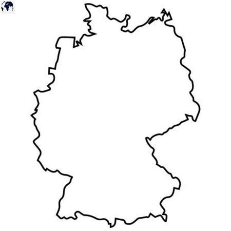 Printable Blank Germany Map with Outline Transparent Map PDF Saxony Anhalt, Rhineland Palatinate ...