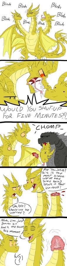 King Ghidorah by PRNCILBOLT on DeviantArt | Godzilla, Godzilla comics, Godzilla funny