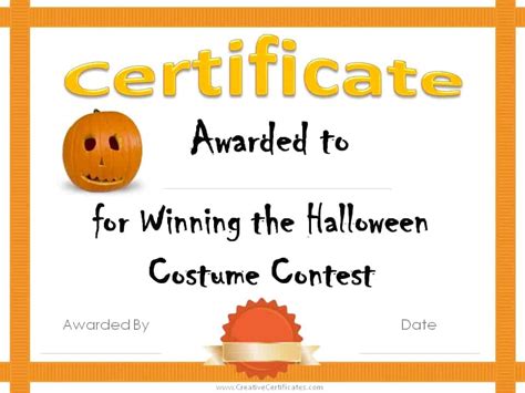 Free Halloween Costume Awards