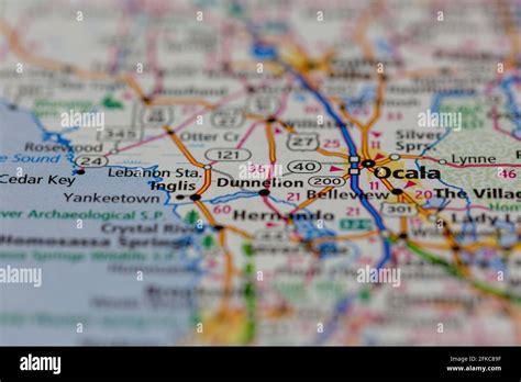 Dunnellon florida on a map hi-res stock photography and images - Alamy