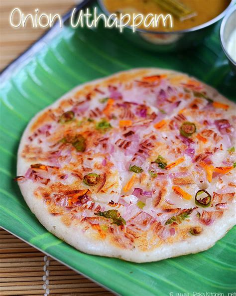 Onion uttapam recipe | South Indian breakfast recipes - Raks Kitchen