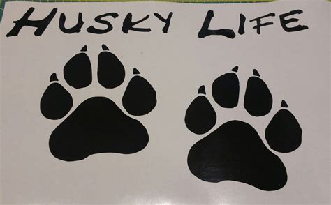 Husky Life Decal | Husky, Paw print tattoo, Print tattoos