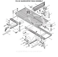 Ryobi BT3000 Parts Diagram for Figure 59 - 10 in. Table Saw