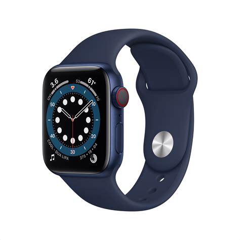 Apple Watch Series 6 GPS + Cellular, 40mm Blue Aluminum Case with Deep ...