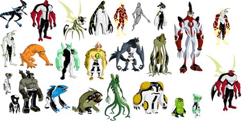 Every Ben transformation from the original series (have I missed any) : Ben10