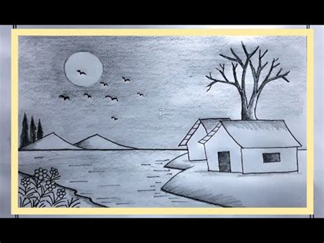 Simple Scenery Drawing Pencil Easy : Hi this is ashish chauhan, here i am trying to draw an easy ...