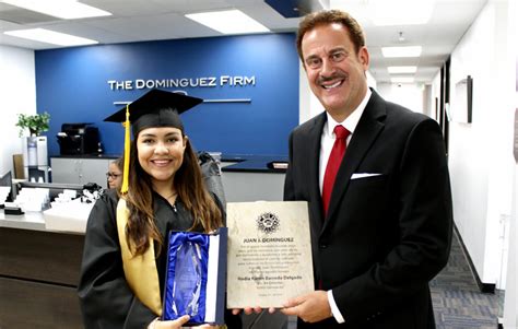 Law Graduate Travels to Los Angeles to Thank J.J. Dominguez