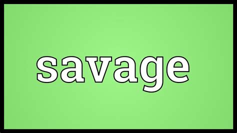 Savage Meaning - YouTube