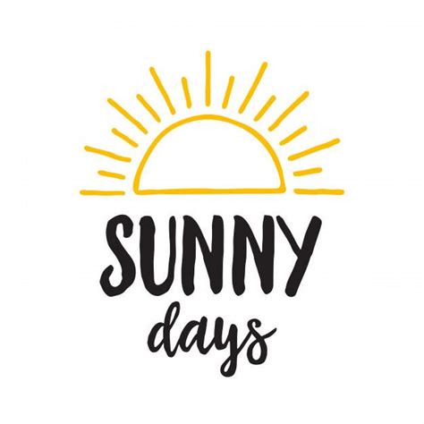 Beautiful Sunny Days Lettering | Vector Art