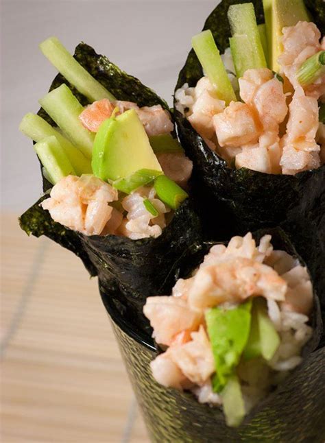 Spicy Shrimp Hand Roll Sushi Filling - Flo and Grace | Recipe | Sushi ...