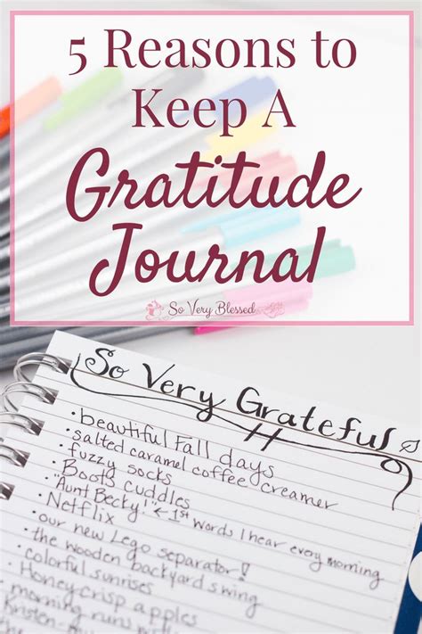 5 Reasons to Keep A Gratitude Journal : So Very Blessed - It's day 1 of the 30-Days of Gratitude ...