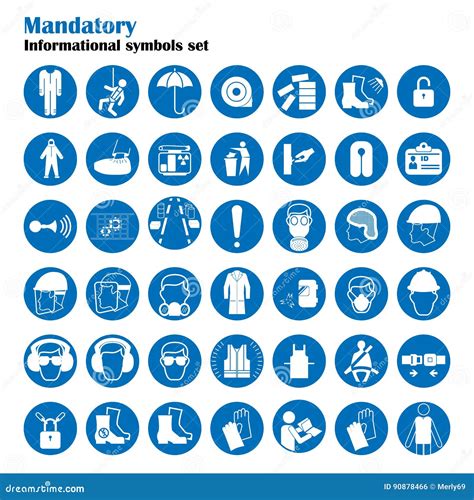 Construction Safety Symbols Vector Illustration | CartoonDealer.com ...