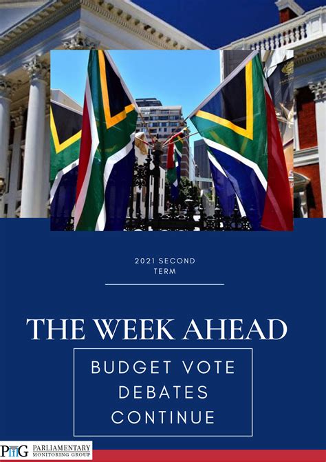 The Week Ahead: Budget Vote debates continue... | PMG