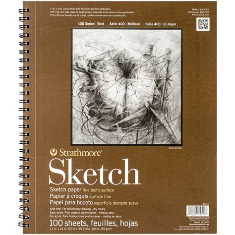 Strathmore Sketch Spiral Paper Pad 11"X14"-100 Sheets - Walmart.com - Walmart.com