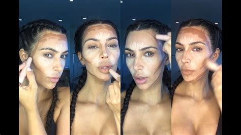 Kim Kardashian Contour Tutorial Using KKW Beauty Contour & Highlighter ...