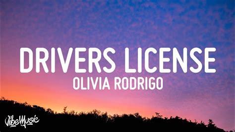 Olivia Rodrigo – drivers license (Lyrics) - YouTube Music