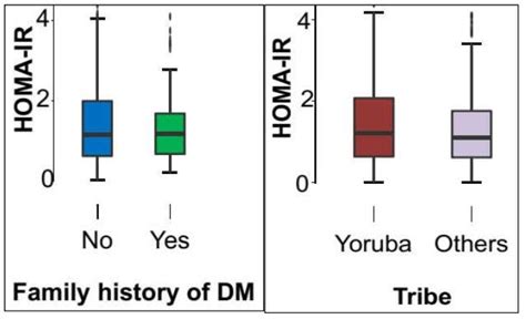 The association between HOMA-IR and ethnicity/family history | Download ...