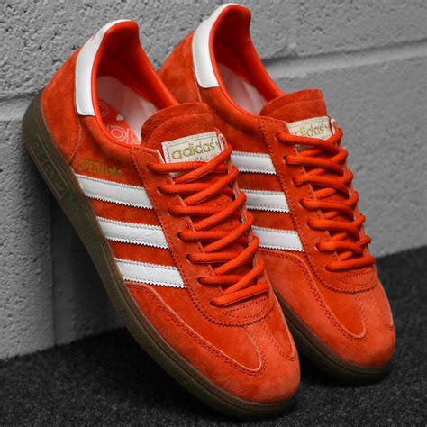 Adidas Spezial Trainers Red Amber/White | Adidas spezial, Adidas retro ...