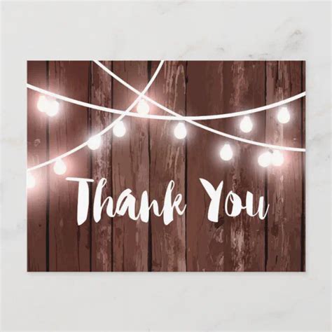 Wood Rustic background design, thank you card | Zazzle