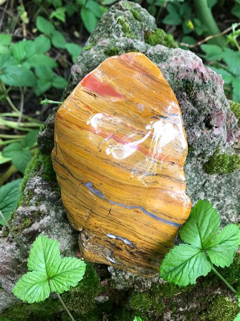 2/3 LB- Large Yellow Jasper, Polished Stone, Africa, 291.30 Grams, 10. ...