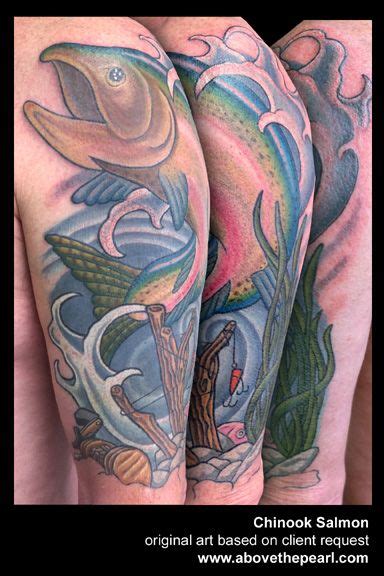 chinook salmon tattoo by tanya magdalena | Salmon tattoo, Tattoos ...