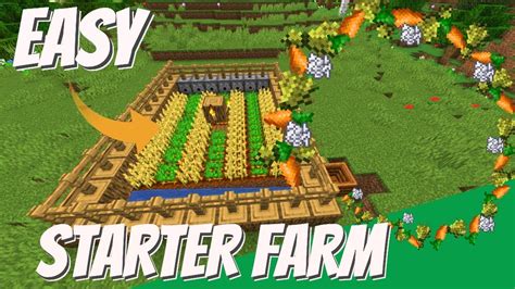 How to make a Crop Farm in Minecraft: Starter Crop Farm for Minecraft Survival 1.14 & 1.15 ...