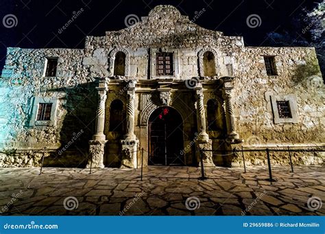 Interesting Shot of the Historic Alamo, at Night, in San Antonio, Texas ...