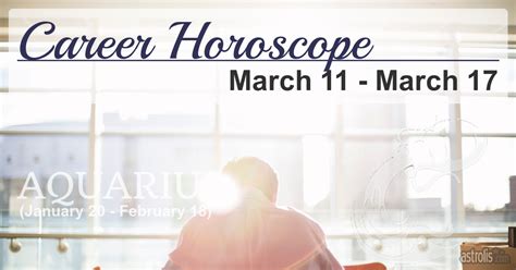 Aquarius Career Horoscope for the Week of March 11, 2024