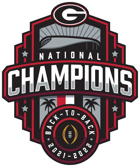 UGA National Championship Logo Back2back 2022 UGA Bulldogs - Etsy