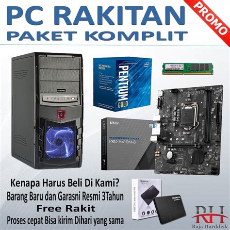 Jual PC Rakitan / Rakit PC CPU kantor sekolah Dual Core / SSD / Ram 8GB ...