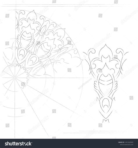 Ornament Elements Pencil Drawing Vector Illustration Stock Vector (Royalty Free) 1451620583 ...