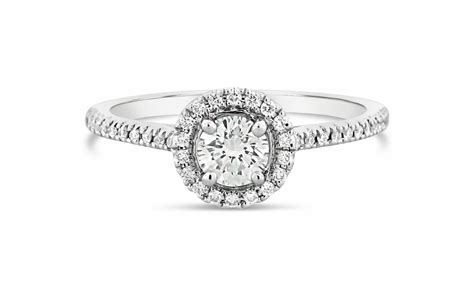 0.31ct Round Brilliant Diamond Halo Ring - Alberta Diamond Exchange