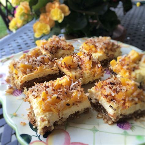 Mango Coconut Cheesecake Bars – Karen Mangum Nutrition