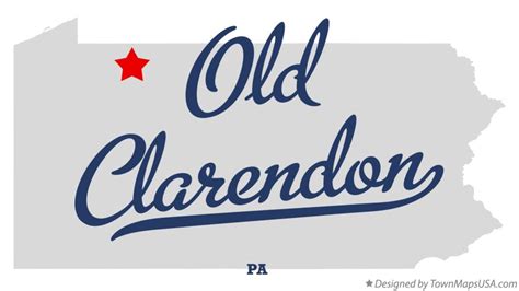 Map of Old Clarendon, PA, Pennsylvania