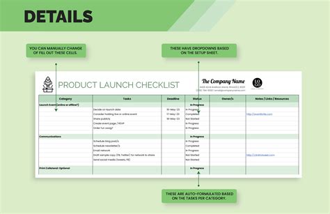 Product Launch Checklist Template - Download in Excel, Google Sheets ...