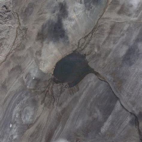 Tsar Bomba Crater - largest nuke detonated in Novaya Zemlya, Russian Federation (Google Maps)