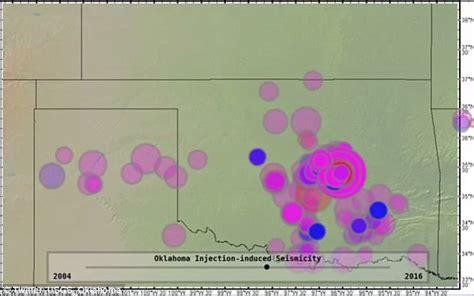 Earthquake map shows swarms of quakes across Oklahoma | Daily Mail Online