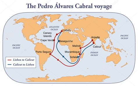 Pedro Alvares Cabral Route Map