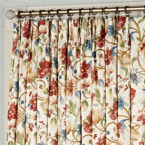 Cornwall Pinch Pleat Wide Drape Pair Off White 144 x 84 | Floral curtains, Curtains, Luxury ...