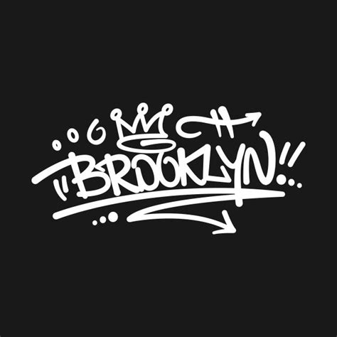 the word brooklyn written in white ink on a black background with an ...