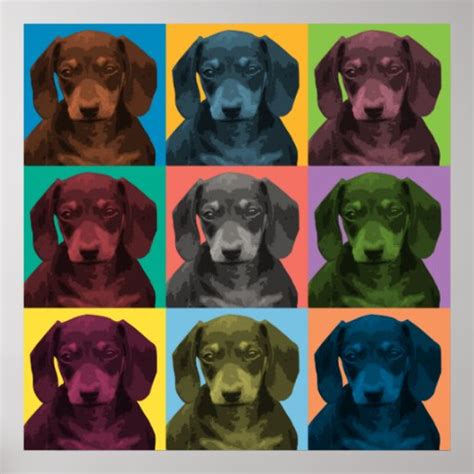 Dachshund Pop-Art Poster | Zazzle